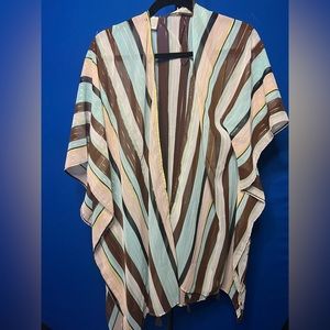 Striped sheer over shirt